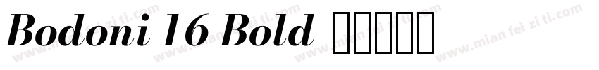 Bodoni 16 Bold字体转换